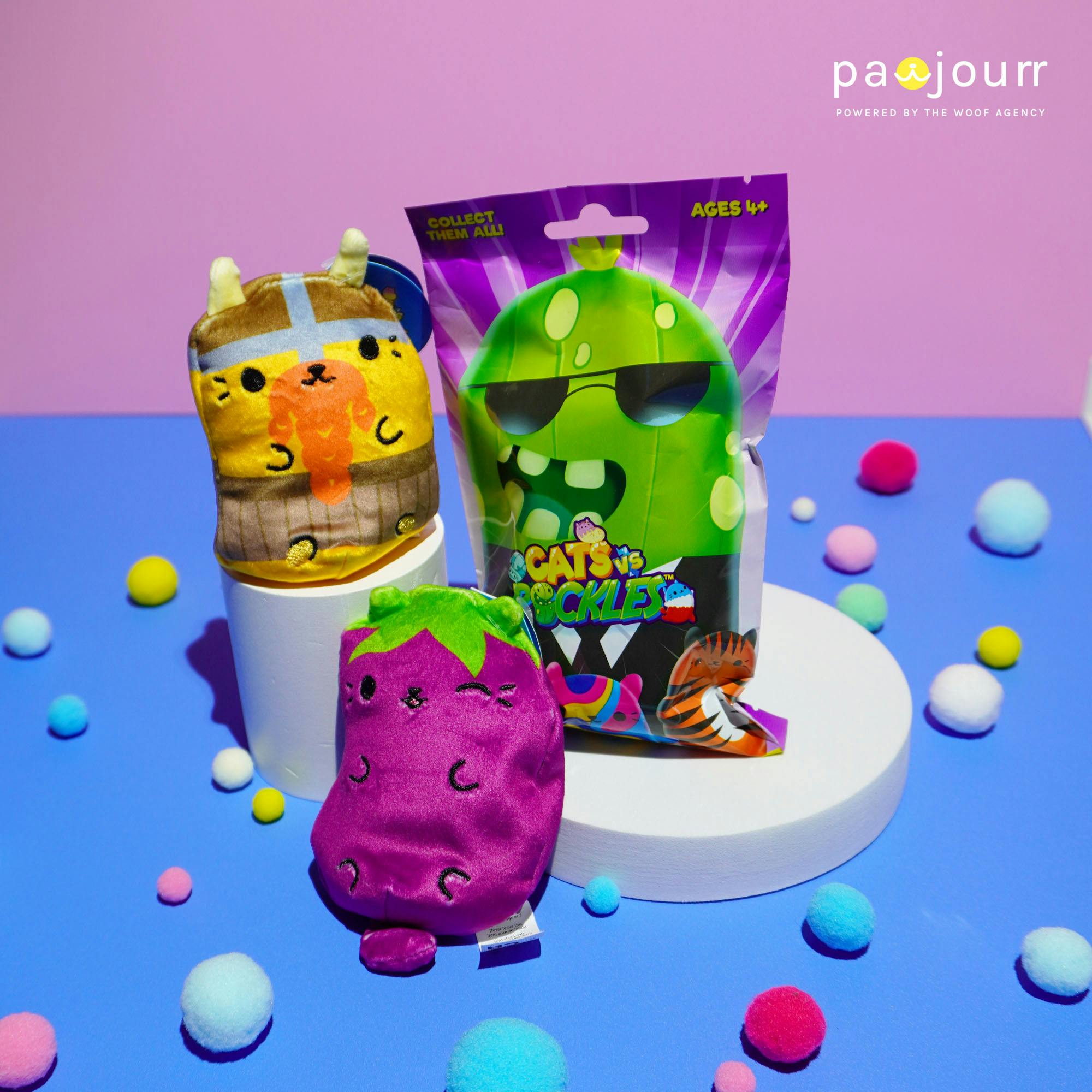 Bonk your felines with these adorable Cats vs Pickles Plushies